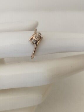 Vintage Diamond 10k P CTR Gold Yellow Women’s Ring - Gold